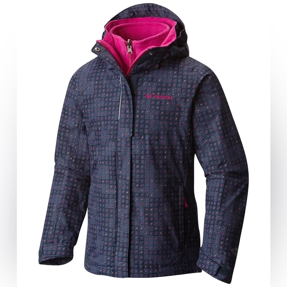 Columbia Bugaboo Interchange Ski Jacket - Youth L in Collegiate Navy